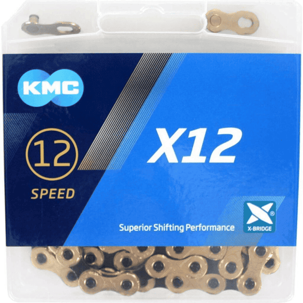 KMC ketting X12 gold/black 126s